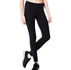 Lululemon Ivivva Rulu Rhythmic Tight Black Ribbed Leggings Active Gym Girls 12